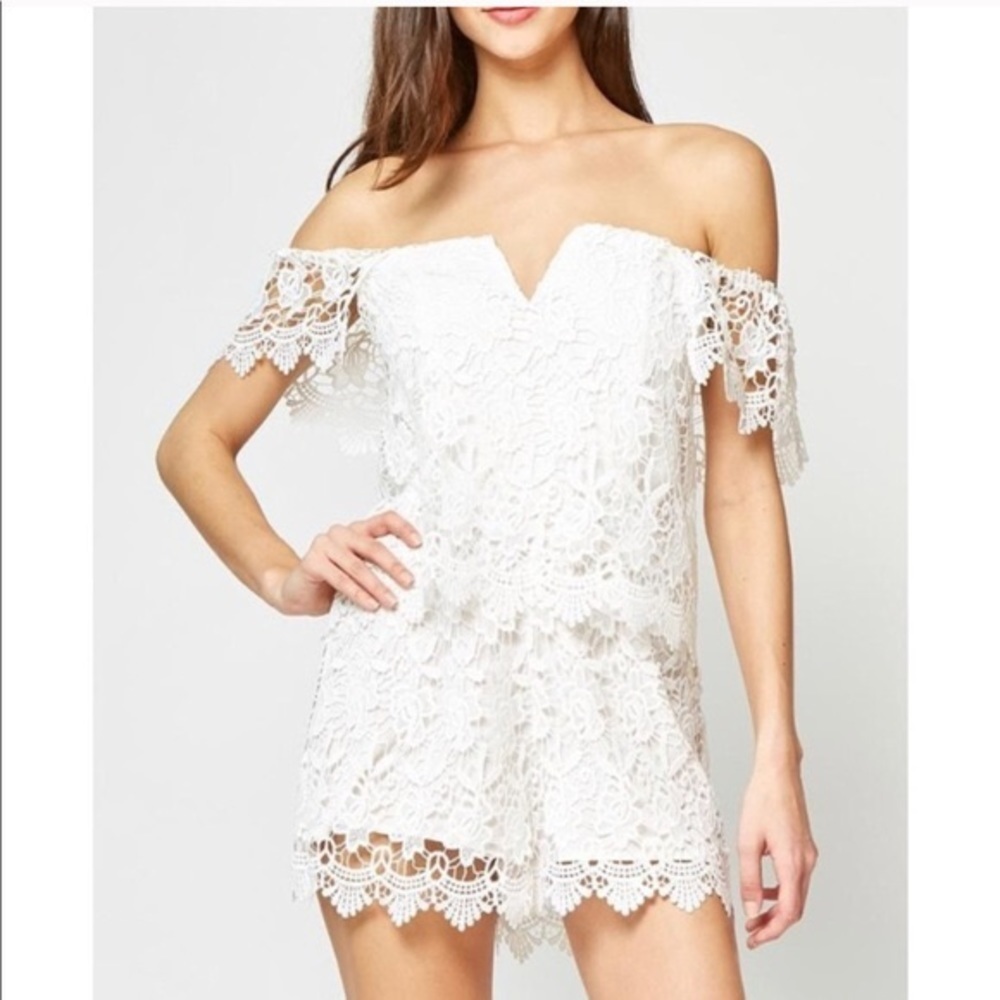 Anthropologie Yumi Kim White Lace‎ Best Day Romper